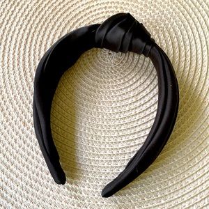 J. crew top knot headband - black satin